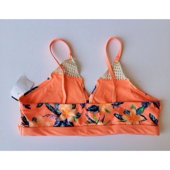 Girls Bikini Top Neon Floral Swimwear Bathing suit Top XL 14/16 NWT - Picture 8 of 9